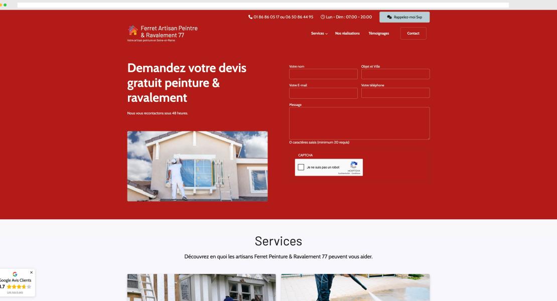 Ferret Peinture & Ravalement 77 Desktop